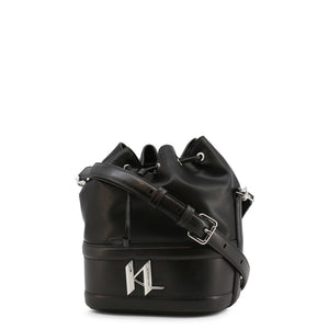 KARL LAGERFELD black leather Backpack