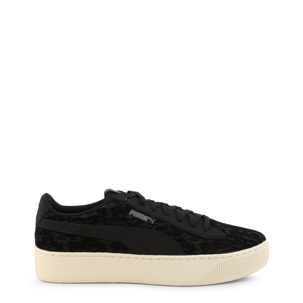 PUMA black synthetic leather Sneakers