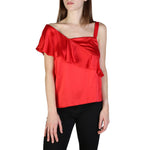 Load image into Gallery viewer, ARMANI EXCHANGE red silk Top
