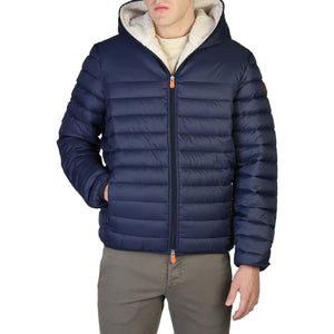 SAVE THE DUCK NATHAN blue nylon Down Jacket