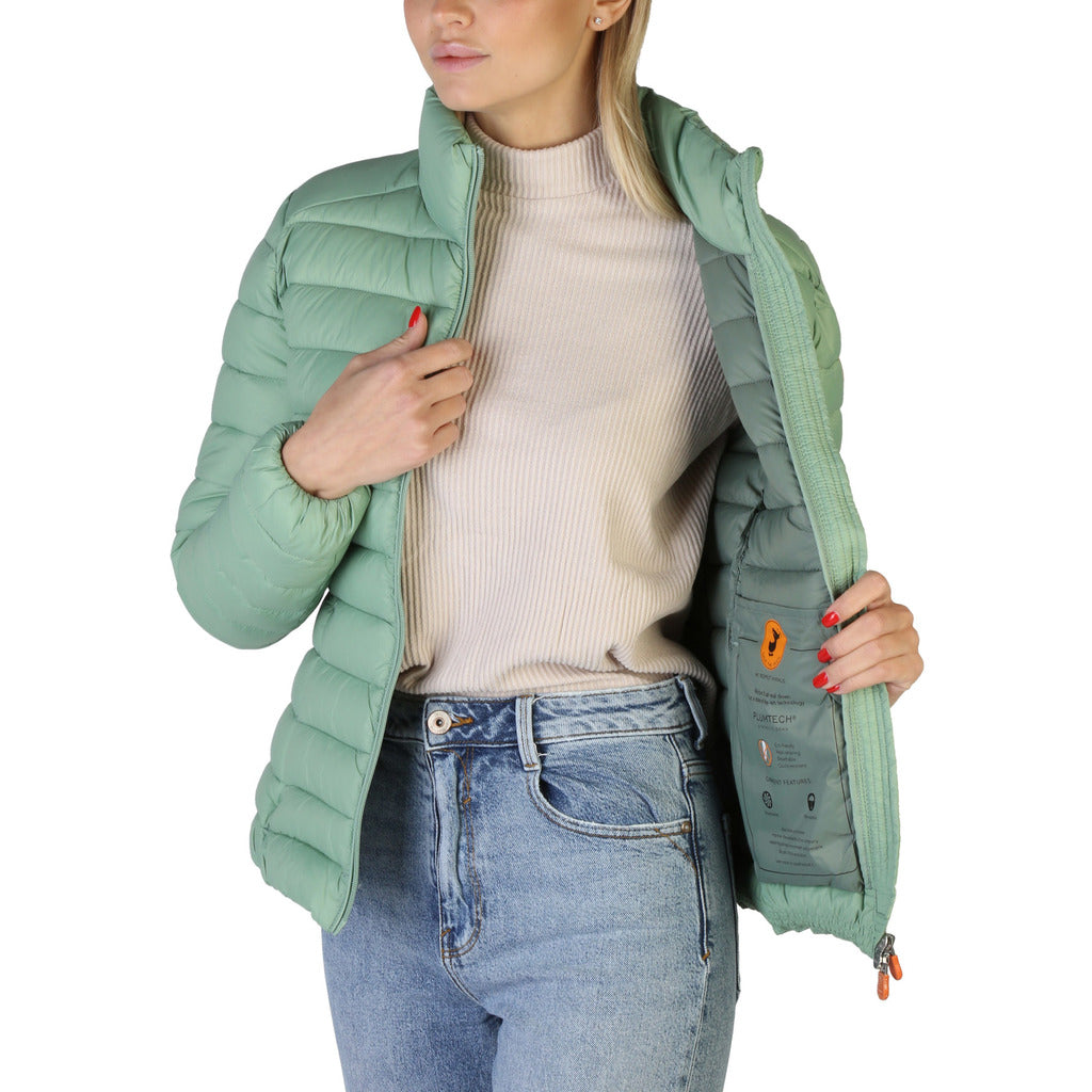 SAVE THE DUCK CARLY green nylon Down Jacket