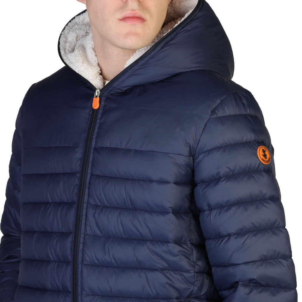 SAVE THE DUCK NATHAN blue nylon Down Jacket