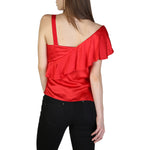 Load image into Gallery viewer, ARMANI EXCHANGE red silk Top
