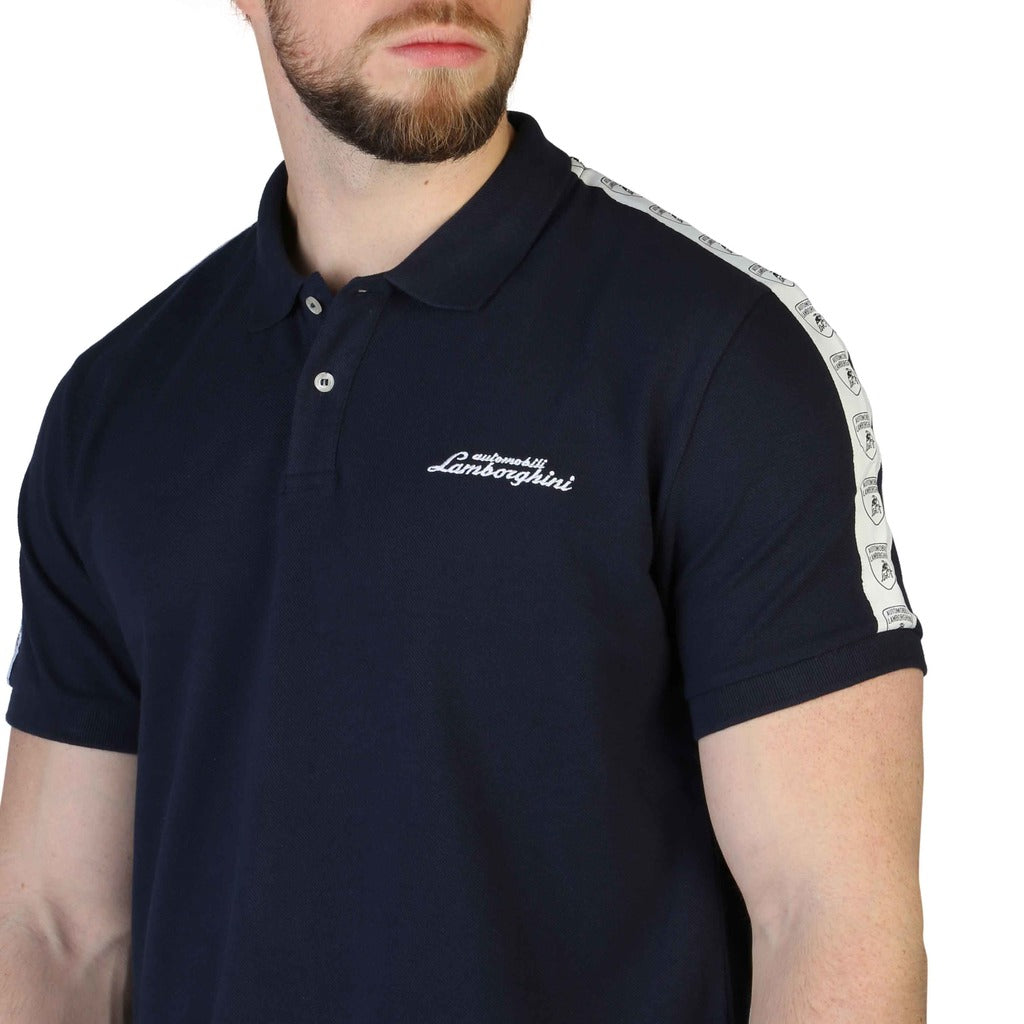 LAMBORGHINI blue cotton Polo Shirt