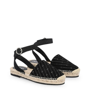 LIU JO VERA black/white fabric Sandals