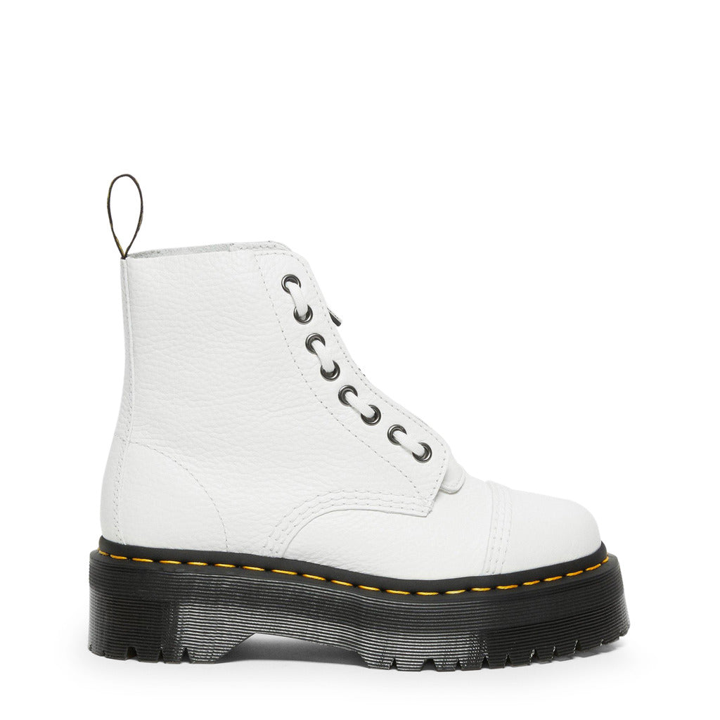 DR. MARTENS SINCLAIR white leather Ankle Boots