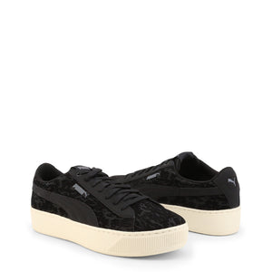 PUMA black synthetic leather Sneakers