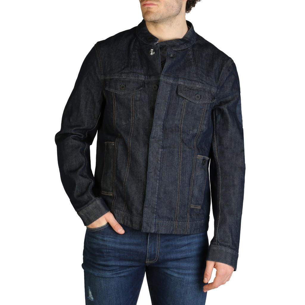 ARMANI EXCHANGE blue cotton Outerwear Jacket
