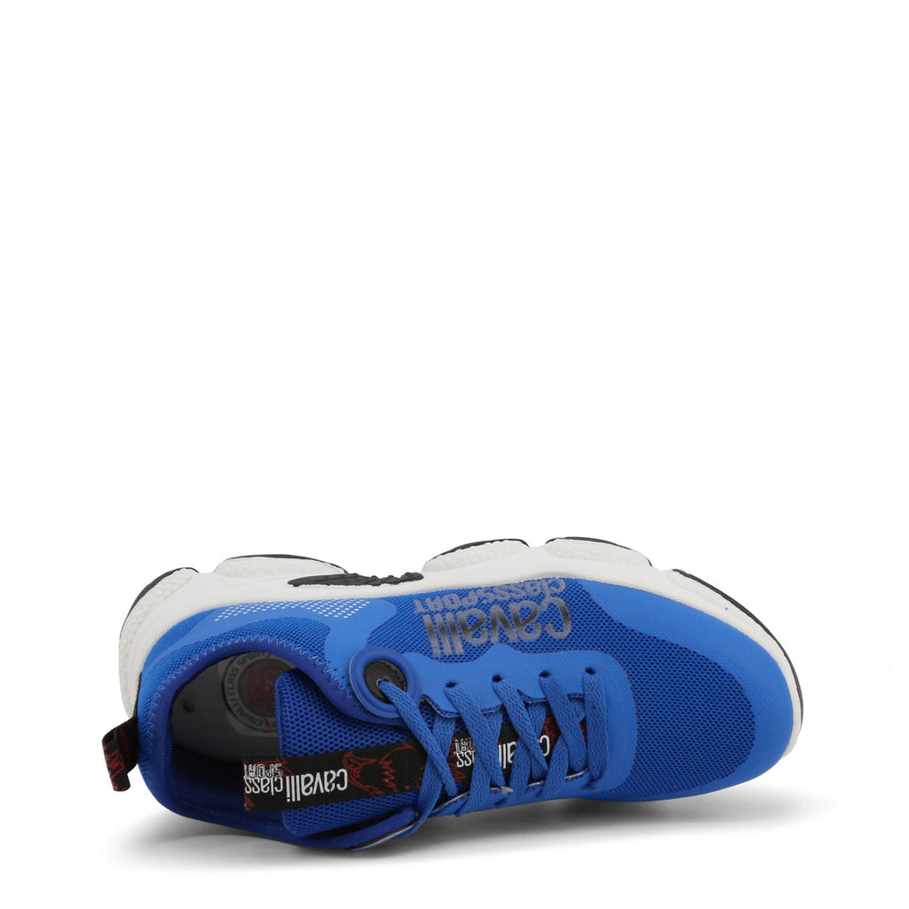 CAVALLI CLASS blue/white faux leather Sneakers