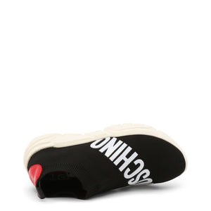 LOVE MOSCHINO black/white fabric Sneakers