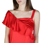 Load image into Gallery viewer, ARMANI EXCHANGE red silk Top
