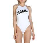 Load image into Gallery viewer, KARL LAGERFELD white nylon Swimsuit
