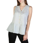 Load image into Gallery viewer, ARMANI EXCHANGE light blue cotton Top
